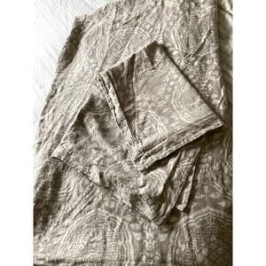 Restoration Hardware duvet cover 2 shams king sz beige Castillo medallion linen